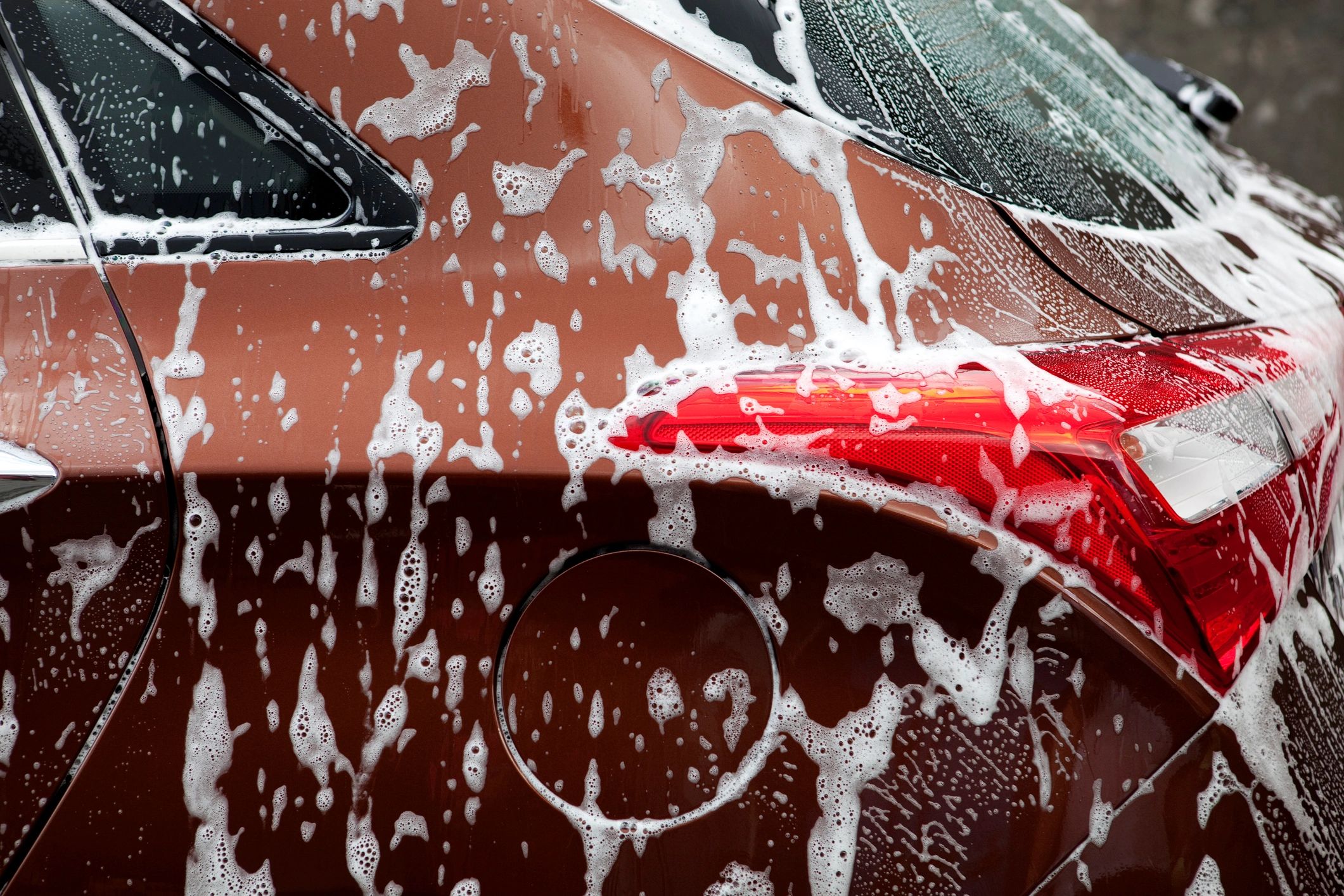 Car being washed